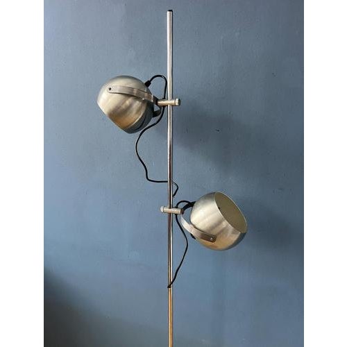 Silver Vintage Herda Eyeball Floor Lamp For Sale - Image 12 of 13