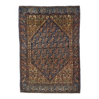 Antique Sarouk Rug 3'4'' x 4'10'' For Sale