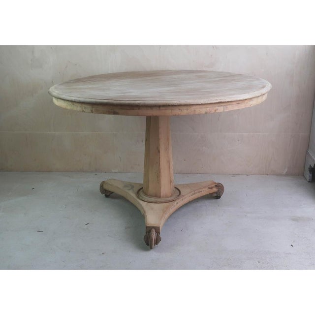 Small Antique Palladian Style Round Bleached Table, England, 1835 For Sale - Image 4 of 8