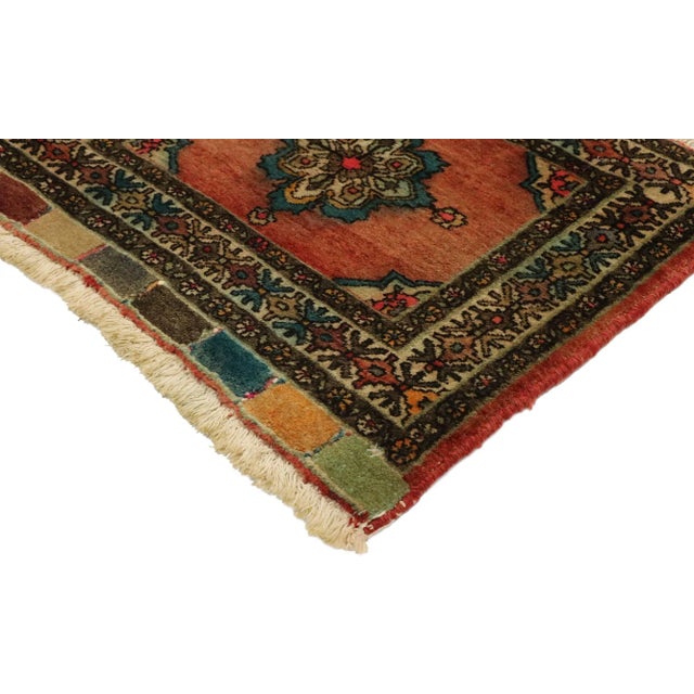 75154 Vintage PersianKhorassan Rug, Small Persian Rug 01'07 X 02'00. This hand-knotted woolvintage Persian Khorassan rug...