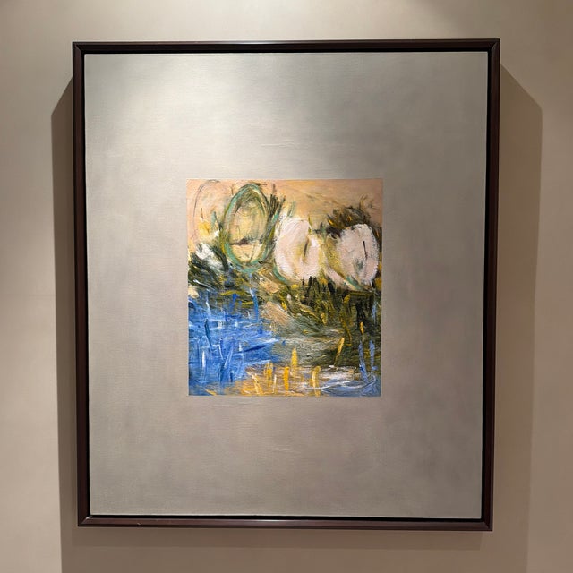 Original abstract painting by American contemporary artist Jennifer Bain, titled “Little Hill” and dated 2002. The work...