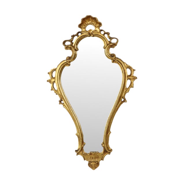 Baroque Style Gilt Crested Mirror, 1950s For Sale - Image 15 of 15