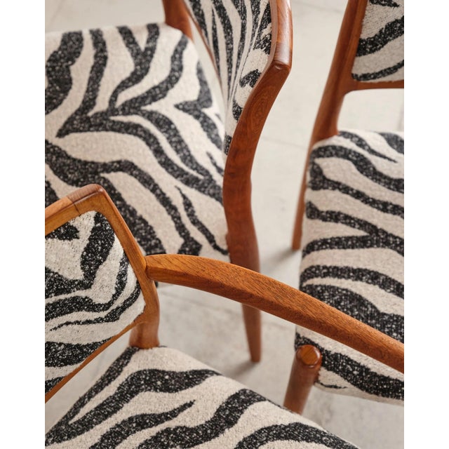 Teak Model 80 Dining Chairs and Model 65 Armchairs by Niels O. Møller for j.l. Møllers, Denmark, 1960s, Set of 8 For Sale - Image 13 of 18