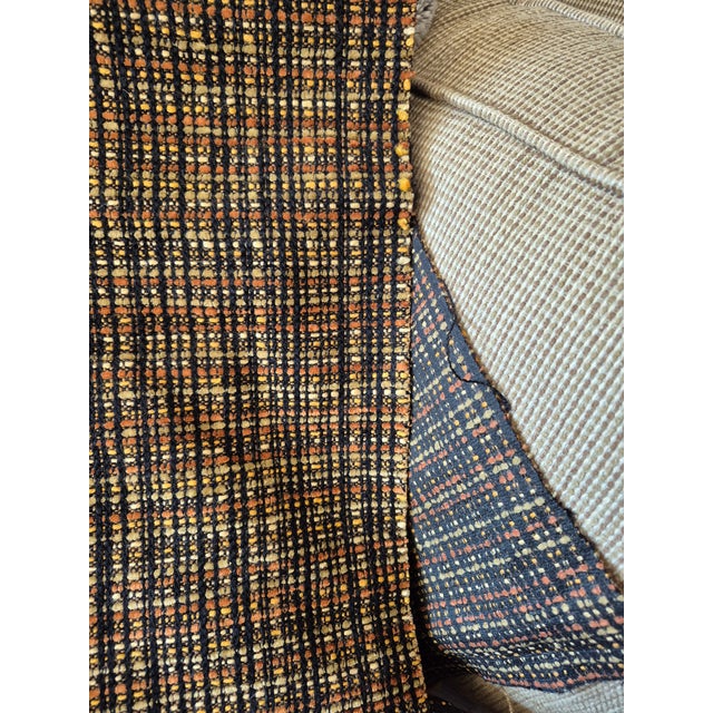 Beige Chanel Style Black Beige Boucle Fabric Remnant For Sale - Image 8 of 9