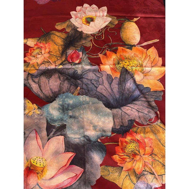 Brandnew Luxury Silk Reversible Table / Bed Runner For Sale - Image 4 of 7