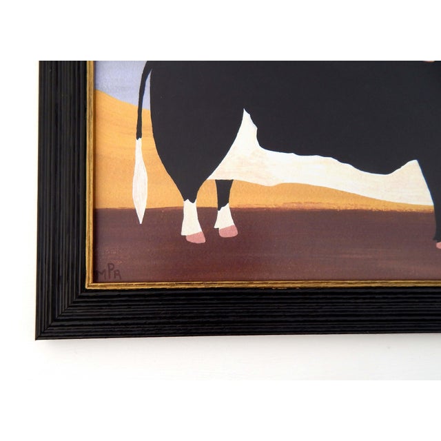 Early 21st Century Matt Rix, Naive Style Prize Hereford Bull, Print, Framed For Sale - Image 5 of 12