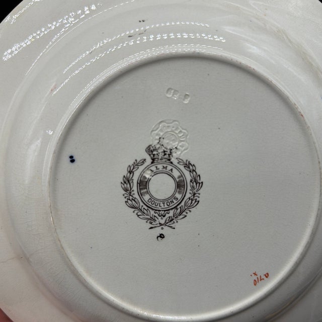 A Set of 4 Antique Doulton’s Alma Pattern Soup Plates, Circa 1880’s For Sale - Image 10 of 12