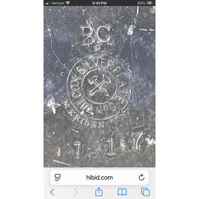 Wilcox 1866 Silver-Plated Tea Set For Sale - Image 11 of 11