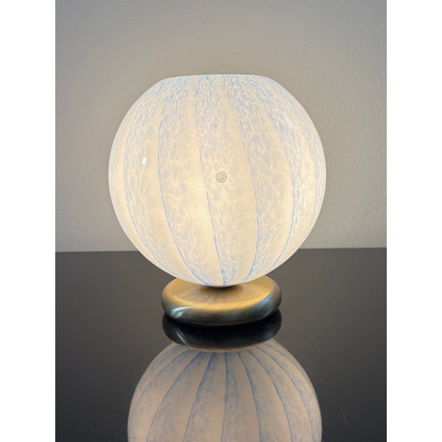 Vintage Murano Glass Blue Tulipano 20 Table Lamp by La Murrina, 1990s For Sale - Image 4 of 16