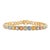 17.85 Ct Multi Sapphire Wedding Tennis Bracelet With Diamonds in 14k Yellow Gold For Sale