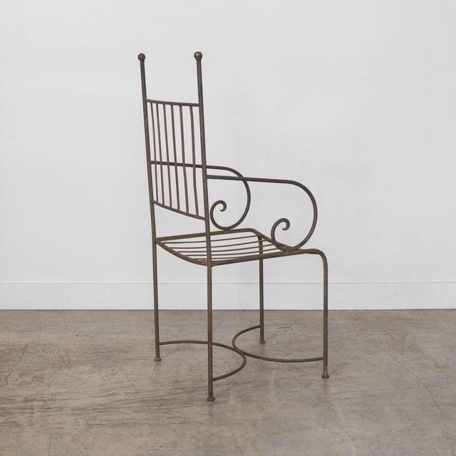 Metal French Iron Scroll Dining Chairs, Set of 4 For Sale - Image 7 of 12