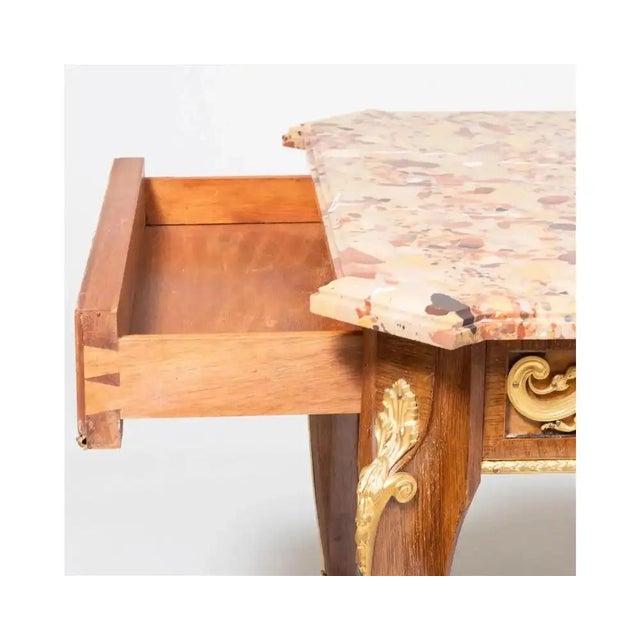 Late 19th Century French Louis XVI Style Ormolu-Mounted Mahogany Coffee Table, C. 1880 For Sale - Image 5 of 6