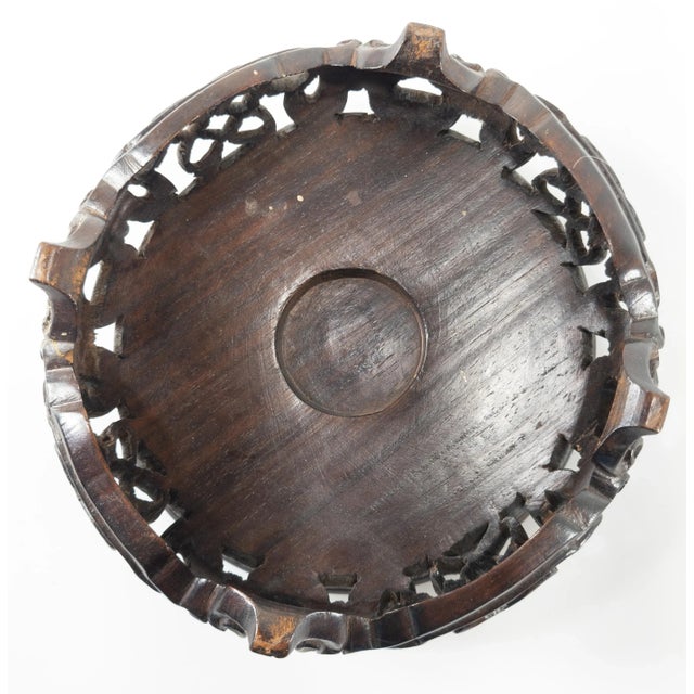 19th Century Chinese Carved Rosewood Display Base or Stand For Sale - Image 10 of 12