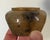 Antique 19th century Chinese mottled brown jade scholars object - small vase or pot. Perhaps used for ink. Decorated with...
