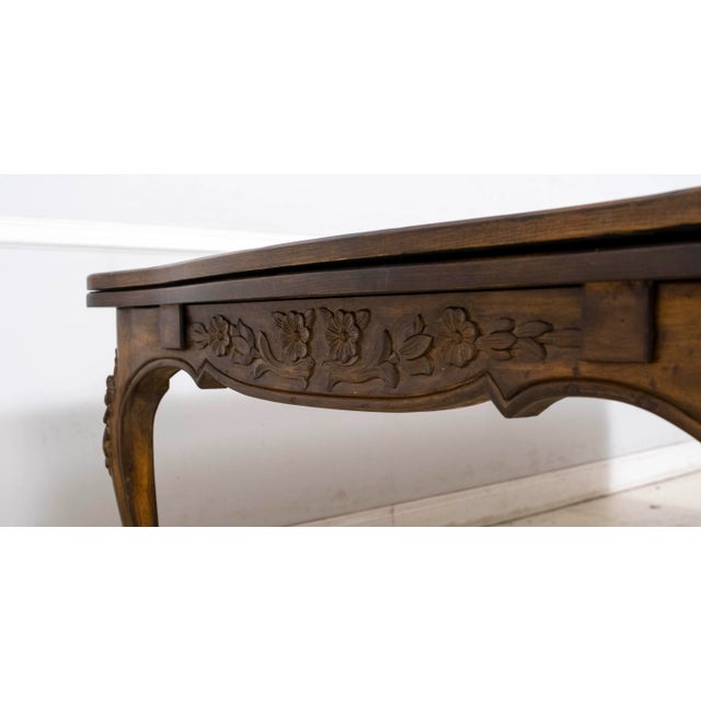 French Style Parquet Top Refractory Dining Room Table For Sale - Image 9 of 15