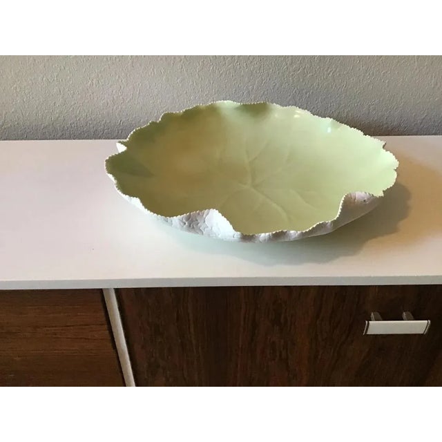 Large Fine Bone China Leaf Platter For Sale - Image 10 of 11