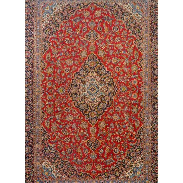 Persian Traditional Kashan Rug For Sale - Image 3 of 10