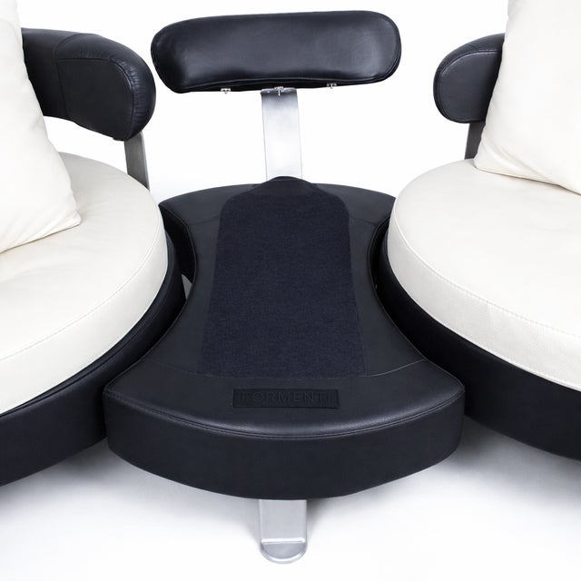 Vintage Three-Seater Leather Sofa by Mario Spinelli for Formenti, 1980s, in Very Good conditions. Designed 1980 to 1989