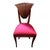 An elegant Empire-style chair crafted from mahogany, featuring a refined openwork backrest with a finely carved fan motif,...