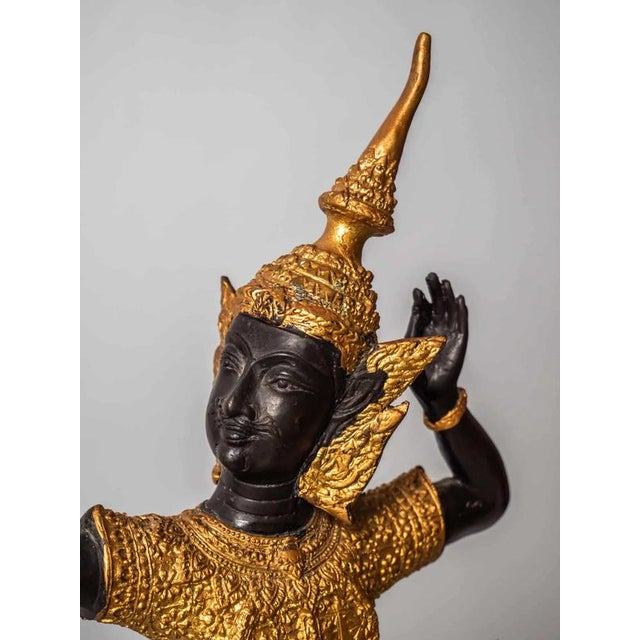 2000 - 2009 Golden Statuette of Thai Dancer For Sale - Image 5 of 11