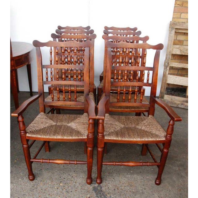 English Spindleback Dining Chairs, Set of 8 For Sale - Image 15 of 15