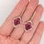 Modern Ruby Dangle Earrings With Earth Mined Diamonds: Solid 14k Gold, Oval 10x8mm, Pair For Sale - Image 3 of 7