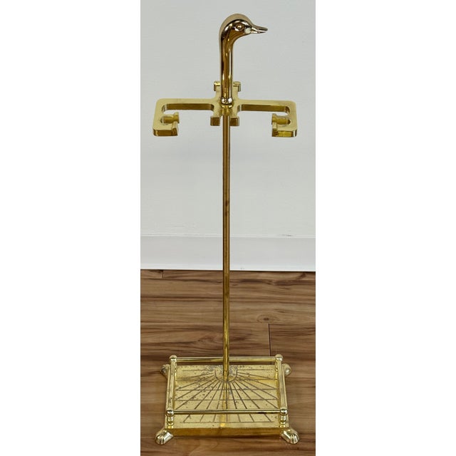 Vintage Brass Mallard Duck Fireplace Tools For Sale In Kansas City - Image 6 of 11