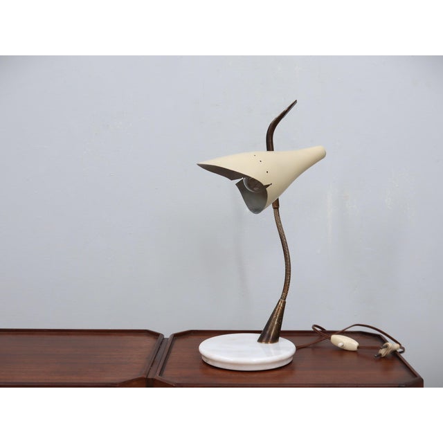 Italian Brass and Marble Table Lamp by Oscar Torlasco for Lumen, 1950s For Sale - Image 14 of 14