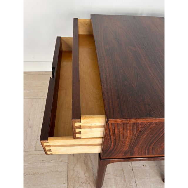 Scandinavian Dark Wood Bedside Tables by Kai Kristiansen for Aksel Kjiersgaard, Denmark, 1960s, Set of 2 For Sale - Image 13 of 17
