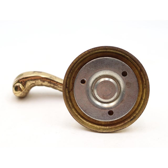 Late 20th Century Vintage Polished Brass Braided Dummy Lever Knob For Sale - Image 5 of 5