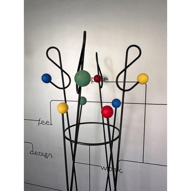 Roger Feraud Treble Clef Coat Rack attributed to Roger Feraud, France, 1950s For Sale - Image 4 of 10