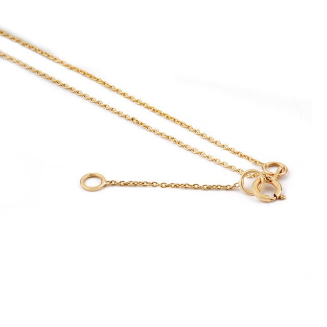 VRJewels 3.22 Carat Black Diamond Pear Solitaire Necklace in 14k Yellow Gold For Sale - Image 11 of 17
