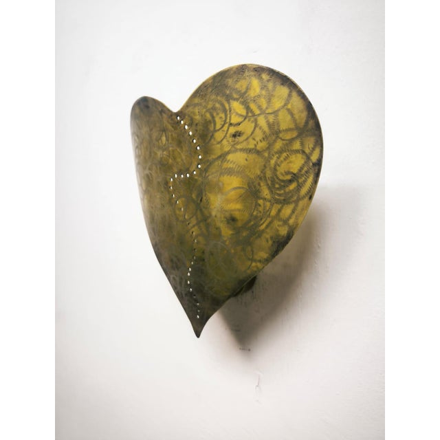 Heart-Shaped Wall Lamp in Brass, 1960s For Sale - Image 16 of 18