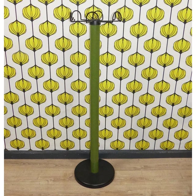 Metal Cloakroom Stand in Metal Green, 1980s For Sale - Image 7 of 7