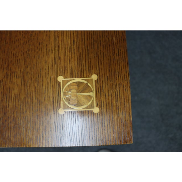 Mission Stickley Harvey Ellis Mission Oak Extension Dining Table With Two Leaves For Sale - Image 3 of 13