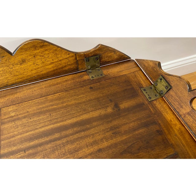 19th Century Walnut Serving Tray on Stand For Sale - Image 4 of 7