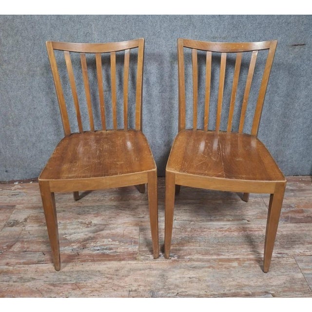 Vintage Chair in Light Wood, 1950s For Sale - Image 3 of 11