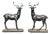 Cast Iron Stag Garden and Gate Pier Sculptures in Bronze, Set of 2 For Sale