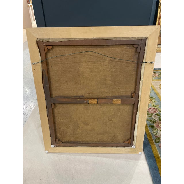 Late 20th Century 1977 French Portrait Oil Painting of a Young Woman Signed Henri Descamps, Framed For Sale - Image 5 of 6