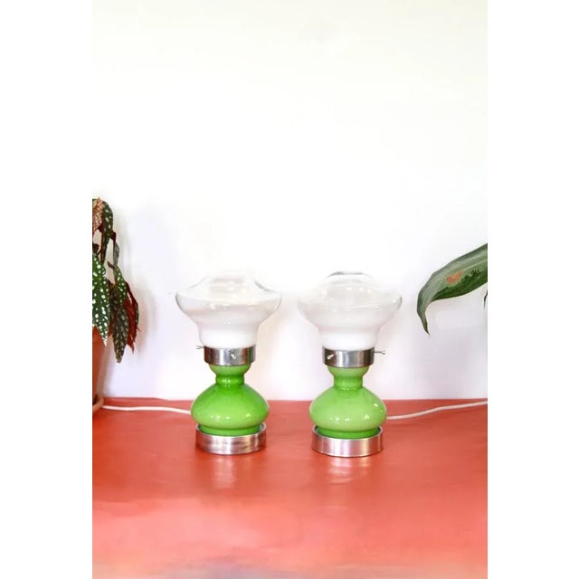 1970s Space Age Green Table Lamp, Italy, 1970s For Sale - Image 5 of 8