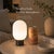 White Aloadecor Modern Opal Glass Cordless Rechargeable Table Lamp Unique/Statement Dimmable Led Bedside Lamp For Sale - Image 8 of 12