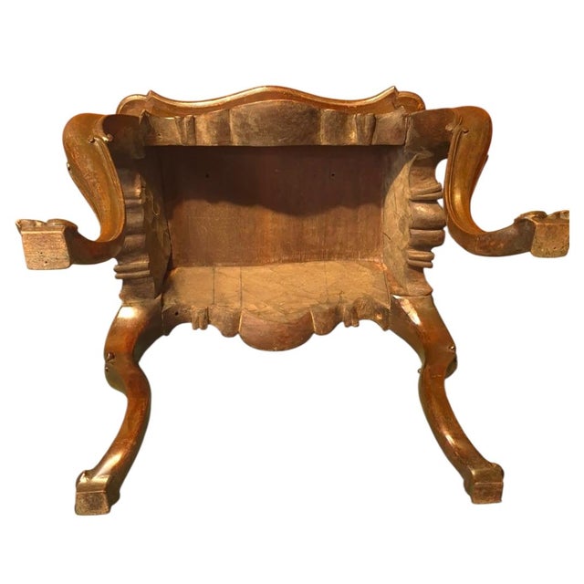 19th Century Portuguese Baroque Hand-Painted and Carved Side Table - 24" For Sale - Image 9 of 12