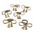 Vintage Brass Tassel Bow Napkin Rings - Set of 6 For Sale