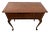 1960s Petite Desk Vanity, Chippendale Style, Three Dovetail Drawers, Solid Walnut For Sale In Palm Springs - Image 6 of 12