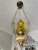 Victorian Vintage Brass Cast Pendant With Handblown Glass For Sale - Image 3 of 11