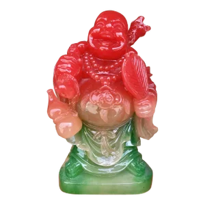 Holiday 2024 Red & Green Buddha Sculpture