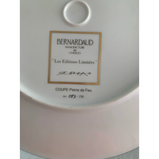 Bernardaud Bernardaud Zao Wau-Ki “Pierre De Feu” Limited Plate Collection For Sale - Image 4 of 4