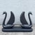 Late 20th Century Art Deco Carved and Painted Swan Glass Top Console For Sale - Image 5 of 10