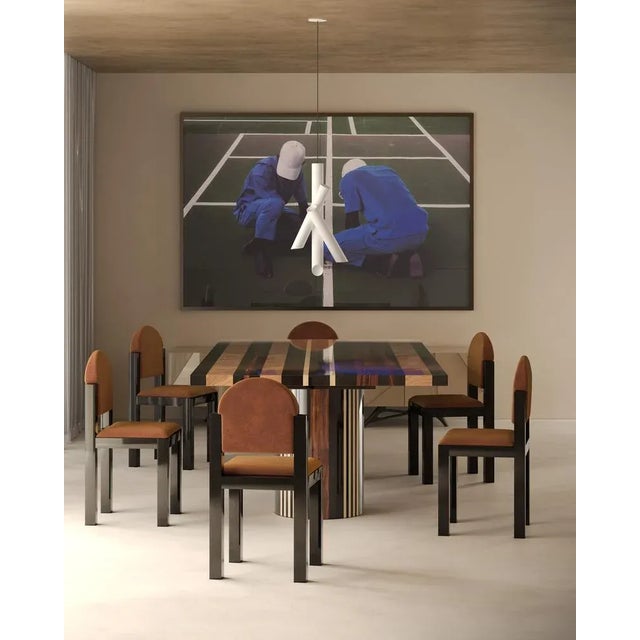 Amadeo Dining Table in Wood Marquetry by Hommés Studio For Sale - Image 10 of 13
