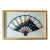 1960s Hand Painted Japanese Fan in Shadow Frame For Sale